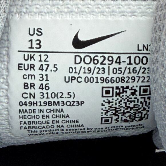 Nike Vapor Edge Pro 360 VC Size 13 Football Cleats White Metallic DO6294-100 main image 8